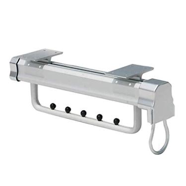Imagem de Cabide de roupas de guarda-roupa push-pull com trilho deslizante de bola, haste para pendurar casaco, alumínio, carga 30 kg, comprimento 30,5 cm, 35,6 cm, 40,6 cm, 50,8 cm (tamanho: 50,8 cm/20