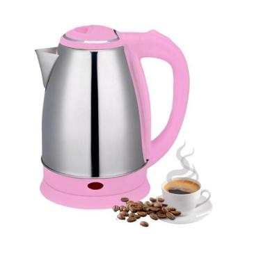 Imagem de Chaleira Jarra Elétrica Bak Inox 1.8L 110V 1100W Café Rosa