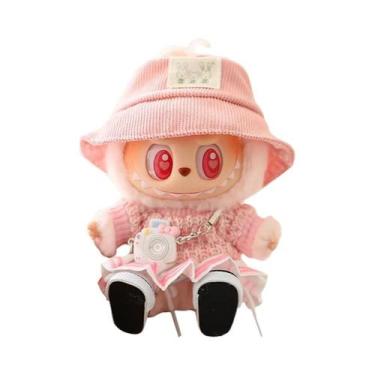 Imagem de Mini Boneca De Pelúcia Acessórios De Roupa Bonito Kpop Labubu Boneca R