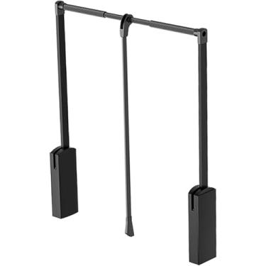 Imagem de Puxe Roupa para baixo Rail, Rail de Roupas de guarda-roupa duplo, cabide de roupas retráteis automáticos, elevador de guarda-roupa ajustável de 450-1200 mm, capaz de ter 20 kg, uma cor, 550-