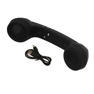 Imagem de Aparelho de telefone GRCFUMO, receptor de telefone sem fio, receptor de telefone celular retro com cabo para celular, computador (Black)