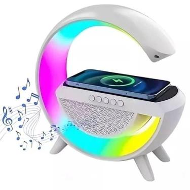 Imagem de Carregador Indução Qi Luminária Rgb Led Som G Speaker Smart - Blackwat
