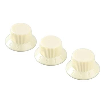 Imagem de Akozon 3pcs Control de Controle de Guitarra Conjunto - 1 Volume e 2 Botões de Substituição de Plástico para Instrumentos de Guitarra - Elegante e Fácil de Instalar (Branco #11)