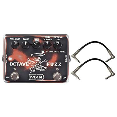 Imagem de Dunlop Pedal de efeitos de guitarra SF01 Slash Oitava Fuzz Stomp Box com 2 cabos de remendo