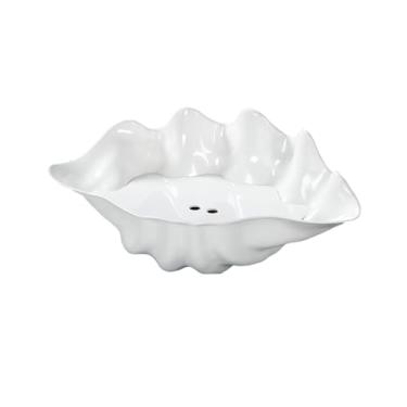 Imagem de Prato de gelo seco sashimi simples requintado cor de esmalte irregular estilo nórdico - 43 cm