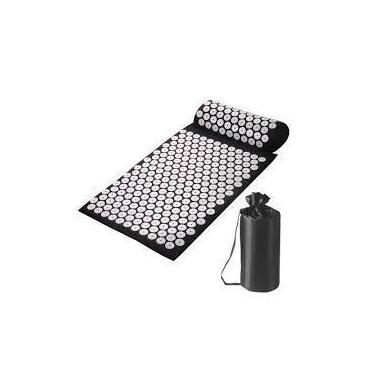 Imagem de Acupress Brasil: Kit Tapete de Massagem com Travesseiro "Preto" 68x42 