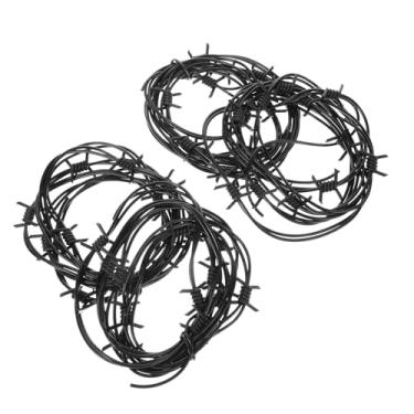 Imagem de TOYANDONA 4 Peças De Corrente De Halloween - Correntes De Plástico Falsas Para Decoração De Adereços Guirlanda De Arame Enferrujado Para Cena De Quarto Assustador Decoração De Arame Farpado