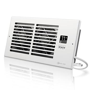 Imagem de AyA Gear Ventilação Smart Register, Ventilador de Ventilação AC Silencioso com Controle de Termostato, Ventilador Booster Register de Refrigeração de Aquecimento, Serve em Furos de Registro de 10 x 25 cm, Branco