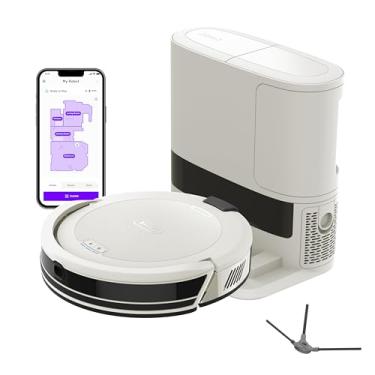 Imagem de Shark Aspirador de pó robô Navigator com base autovazia de capacidade de 30 dias sem bolsa, sucção potente, navegação SmartPath, rolo de escova autolimpante, para tapetes e pisos duros, branco