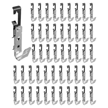 Imagem de QNHEAY Suporte de cabo com 50 ganchos J com asa de morcego, ganchos de cabo de 0,9 cm para pendurar fio de teto haste rosqueada Aplicável a cabos de dados e fibras ópticas Cat 5e Cat 6 Cat 6a Cat 7