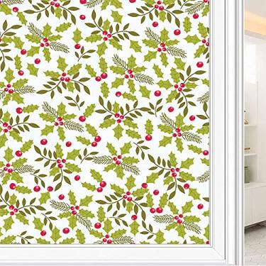 Imagem de Película de janela de privacidade de flores, textura de estilo floral, filme de vidro para sala de estar e escritório em casa, L90 x C 190 cm