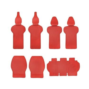 Imagem de Capa de assento universal de couro de carro original para SU7 almofada de proteção de assento interior de carro almofada de proteção respirável (vermelho)