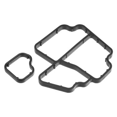 Imagem de Hihaha No.03L198441 Gaxeta do refrigerador de óleo para Volkswagen Jetta 2009-2016 / Junta do adaptador do filtro de óleo do motor interno/borracha durável/1 conjunto preto