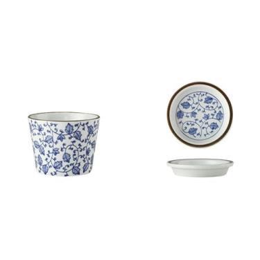 Imagem de Xícara de chá estilo japonês simples e requintada de cerâmica retrô resistente a altas temperaturas - flor de cerejeira-xícara de chá + tampa