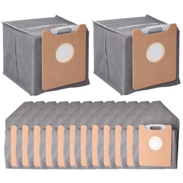 Imagem de 14 peças de substituição de sacos de poeira para Eufy G35+, G40+, G40 híbrido + estação autovazia, kit de sacos de pó de robô Eufy, sacos de substituição descartáveis de grande capacidade de 2,7 L