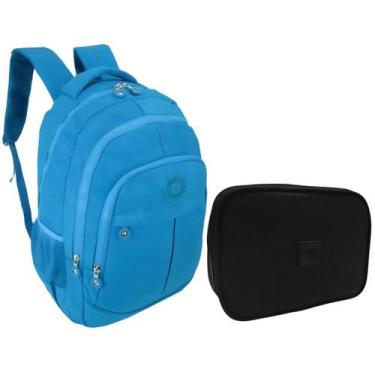 Imagem de Kit Escolar Bolsa Infantil e Estojo Box Feminino Kit Escolar Impermeáv