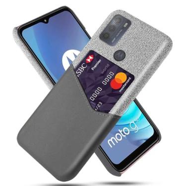 Imagem de Capa para MOTO G50,Tela e tampa de couro PU,Antideslizante,360°cobertura completa à prova de choque com 1 slot de cartão atrás,Prevenção de queda-Gray