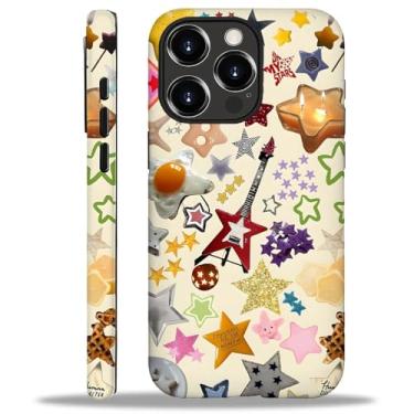 Imagem de Goodsprout Capa compatível com iPhone 15 Pro Max, capa rígida híbrida de 2 camadas + capa protetora de silicone - resistente a arranhões à prova de choque - todos os tipos de adesivos de garrafa em