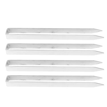 Imagem de Antecedentes de aço inoxidável pesado aço em forma de solas em forma de solo estacas para rosa pérgola tendas maconha barreira de tecido de irrigação cerca de 4 pcs 11,82 x 1,14