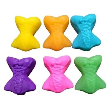 Imagem de 20 Sabonete Artesanal Corpete Espartilho Chá De Lingerie - Escolha a cor e essência (Amarelo, Floral)