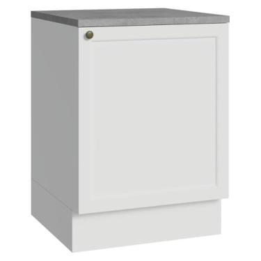 Imagem de Balcão de Cozinha 60 cm 1 Porta Branco Vik Madesa