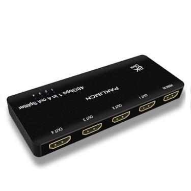 Imagem de PAKLIMCN Divisor Hdmi 8K 1 Entrada 4 Saídas 4K 120 Hz, Adaptador Duplicador Para Saída Simultânea Monitores, Suporte Full Hd 1080P 3D Hdcp 1.4 Ps3/4, Reprodutor De Dvd Blu-Ray - Não Extensível (8K S
