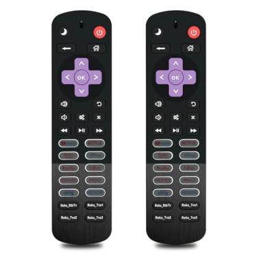 Imagem de Controle remoto de substituição para Roku TV, sem necessidade de baterias com carregamento USB-C, compatível com TCL, Hisense, Onn e Philips (compatível com ROKU 2X)