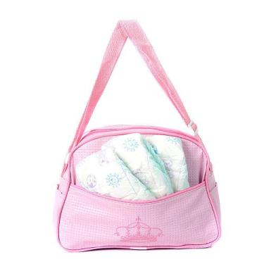 Imagem de Bolsa Maternidade com 03 Fraldas para Boneca Bebê Reborn Rosa