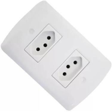 Imagem de Conjunto 2 Tomadas 20a 20 Amperes Tramontina Lux2 3 Pinos + Placa 4x2,
