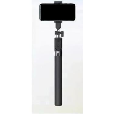 Imagem de Selfie stick 1.7M de comprimento sem fio Bluetooth tripé portátil retrátil(preto)