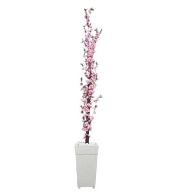 Imagem de Planta Artificial Arvore Cerejeira Sakura 1,80 Com Vaso De Ratan Decorativo Casa Sala Escritorio