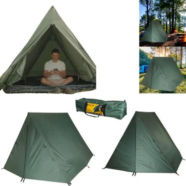 Imagem de Barraca Canadense Camping 5 Pessoas Coluna D’água 2000mm Verde Nautika Tenda Impermeável