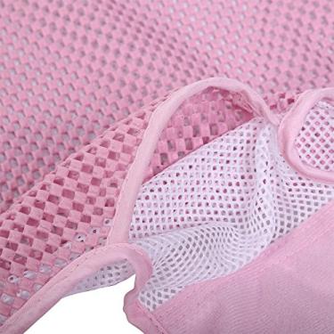 Imagem de KIMISS Suporte para o Chuveiro da Rede de Banheira Infantil para Banho de bebê Seguro - Almofada de Tapete de Banco de Berço Ajustável Em Rosa (Rosa)