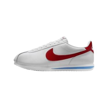 Imagem de Nike Cortez masculino, Branco/azul universitário/vermelho universitário, 47