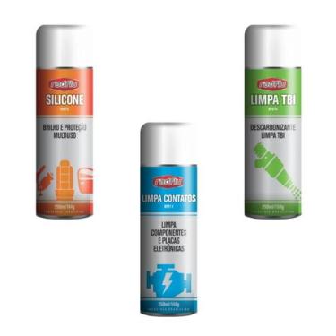 Imagem de Kit Automotivo Radflu Limpa Contato + Limba Tbi + Silicone