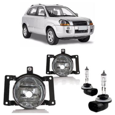 Imagem de Kit Par Farol Milha Auxiliar Par Lâmpada Halógena Tucson 2005 2006 200