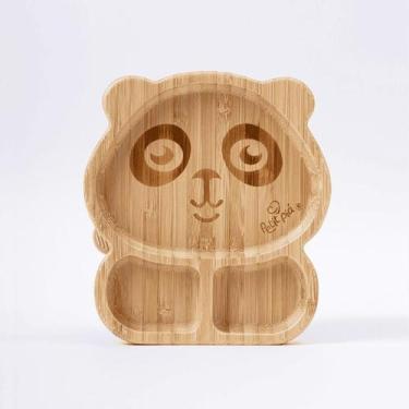 Imagem de Prato infantil de bambu com ventosa de silicone panda petit pia ref pt