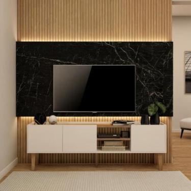 Imagem de Rack Tv Ate 55 Polegadas Para Sala Home Multiuso White - DeMoveis