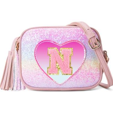 Imagem de OYLOLA Presentes De Aniversário Para Meninas 3, 4, 5, 6, 7 E 8 Anos, Bolsa Infantil Com Inicial, Transversal Coloridas