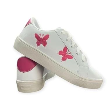 Imagem de Tênis Infantil Feminino com Borboletas Leve e Confortável Solado Antiderrapante Tamanhos do 25 ao 32 (BORBOLETA PINK, BR, Criança de 4 a 8 anos, Numérico, 29)