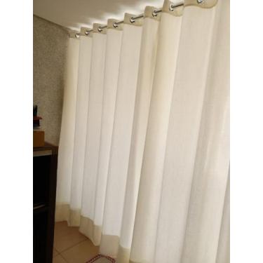 Imagem de Cortina linhão cor palha 5.60 largura por 2.50 altura - JLE CORTINAS
