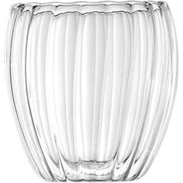 Imagem de Canecas De Café De Vidro De Parede Dupla, Listras De 250ml / 350ml / 450ml Xícaras De Chá De Leite De Café Copos De Vidro Isolados Transparentes Para Bebidas Quentes E Frias, Ca, 250ml