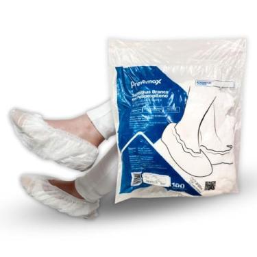 Imagem de Propé descartável tnt Branca c/ 100 unidades - Touca sapato