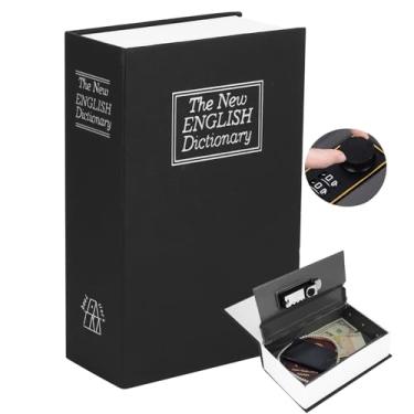 Imagem de Seguro para livros com fechadura de combinação, cofre oculto ALLOMN Dictionary com trava de combinação de 3 dígitos, cofre portátil, cofre para livros, perfeito para moedas, dinheiro, dinheiro e joias