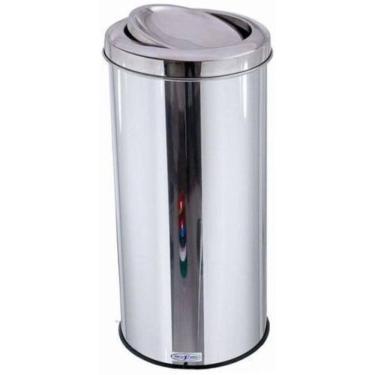 Imagem de Lixeira Inox 30 Litros Com Tampa Vai-E-Vem