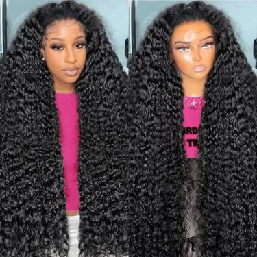 Imagem de Peruca Hoyrhra 13x4 Deep Wave 100% cabelo humano 200 densidade 50cm