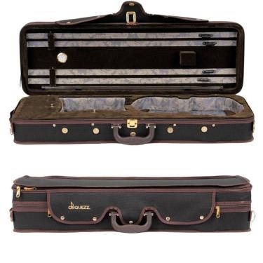 Imagem de Estojo Orquezz Retangular Para Violino 4/4 Hiper Luxo Preto