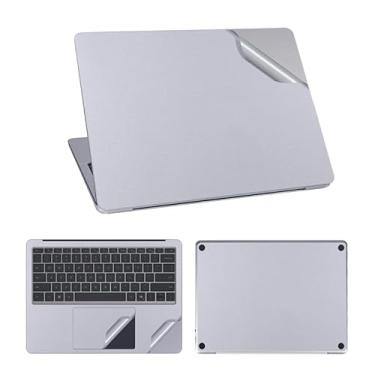 Imagem de IMMOENUC Adesivo Skin para laptop Microsoft Surface (2025) 33.0 cm Laptop ADC corpo inteiro envoltório de três lados anti-arranhões decalque de vinil capa protetora (prata)