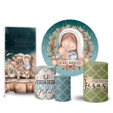 Imagem de Trio Capas Cilindro + Painel Sublimado + Lateral Natal (K2NAT0049)