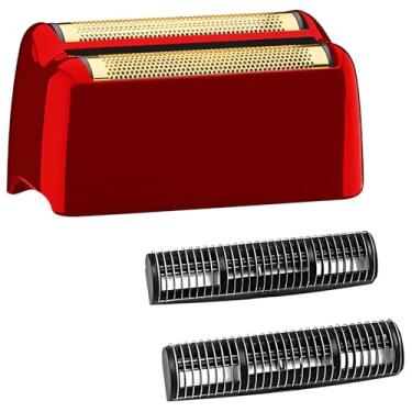 Imagem de Cabeça de substituição para barbeador FX3 compatível com barbeador BaByliss Pro FX3, folha dourada hipoalergênica, vermelha